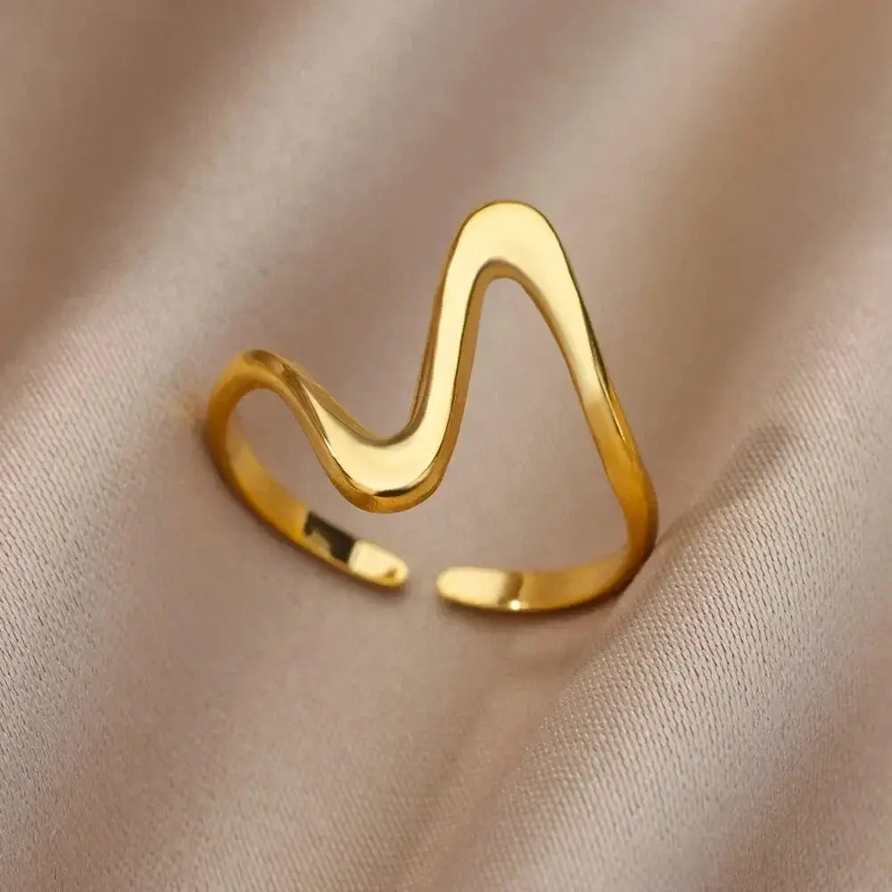 316L Stainless Steel Rings for Women Gold Color Never Fade Luxury Classic rings wedding couple rings Jewelry Free