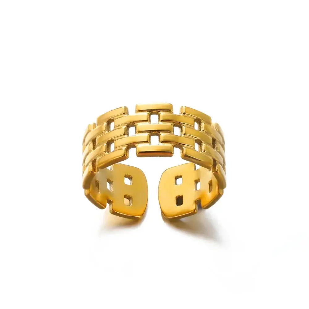 316L Stainless Steel Rings for Women Gold Color Never Fade Luxury Classic rings wedding couple rings Jewelry Free