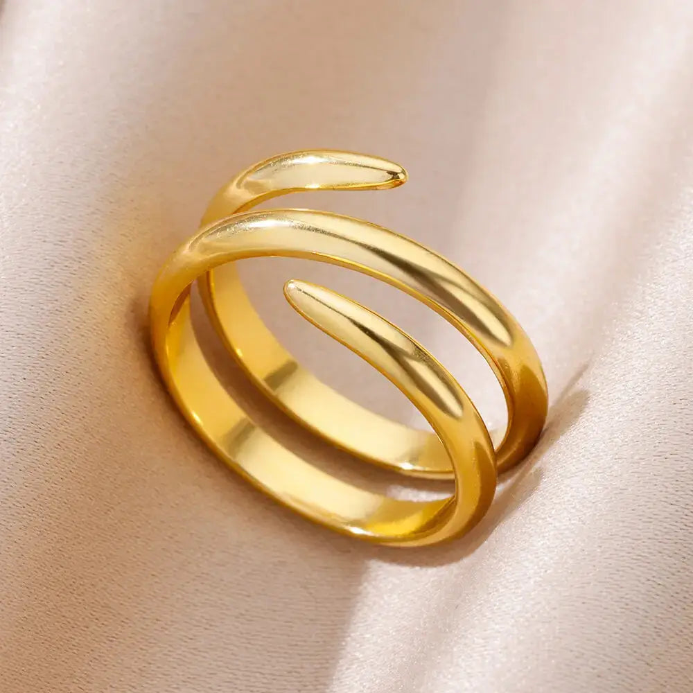 316L Stainless Steel Rings for Women Gold Color Never Fade Luxury Classic rings wedding couple rings Jewelry Free