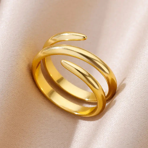 316L Stainless Steel Rings for Women Gold Color Never Fade Luxury Classic rings wedding couple rings Jewelry Free