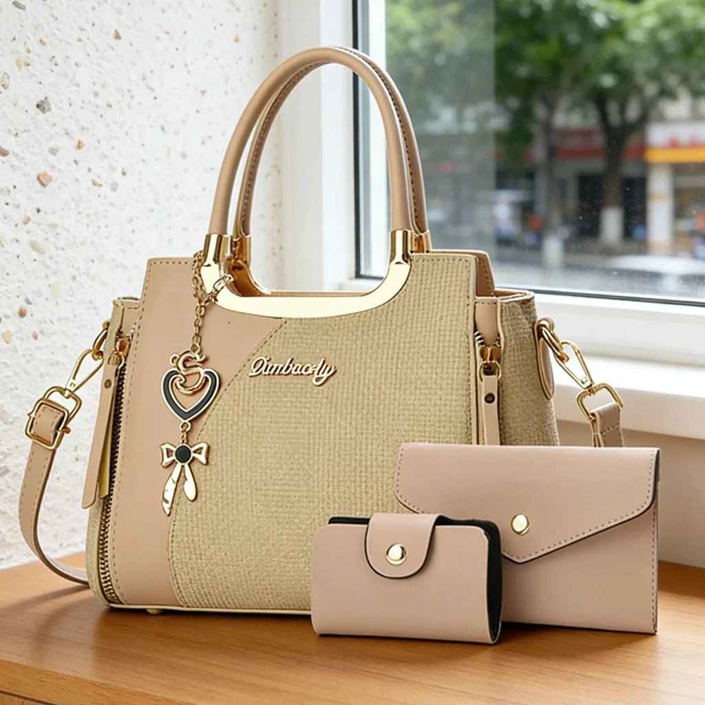 Elegant Women's Handbag Set, Multi-Color Messenger Bags, Casual PU Material, Perfect for All Seasons, Ideal Gift for Mothers Day