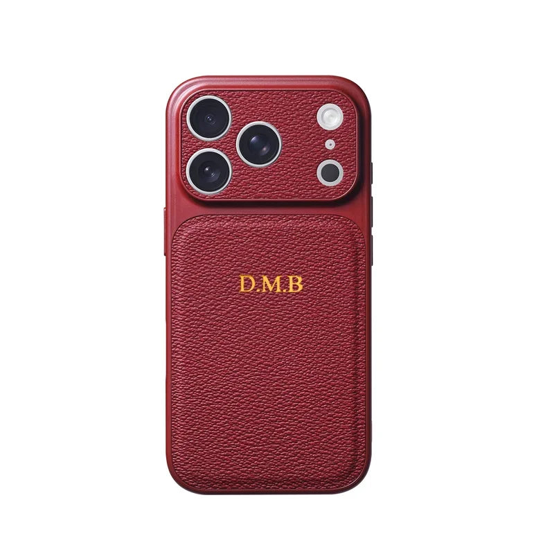 Personalise Gold Silver Initials Letter Leather Case For iPhone 15 14 13 17 Pro Max 14 16 Plus 17 Air Luxury Lens Protection Cas