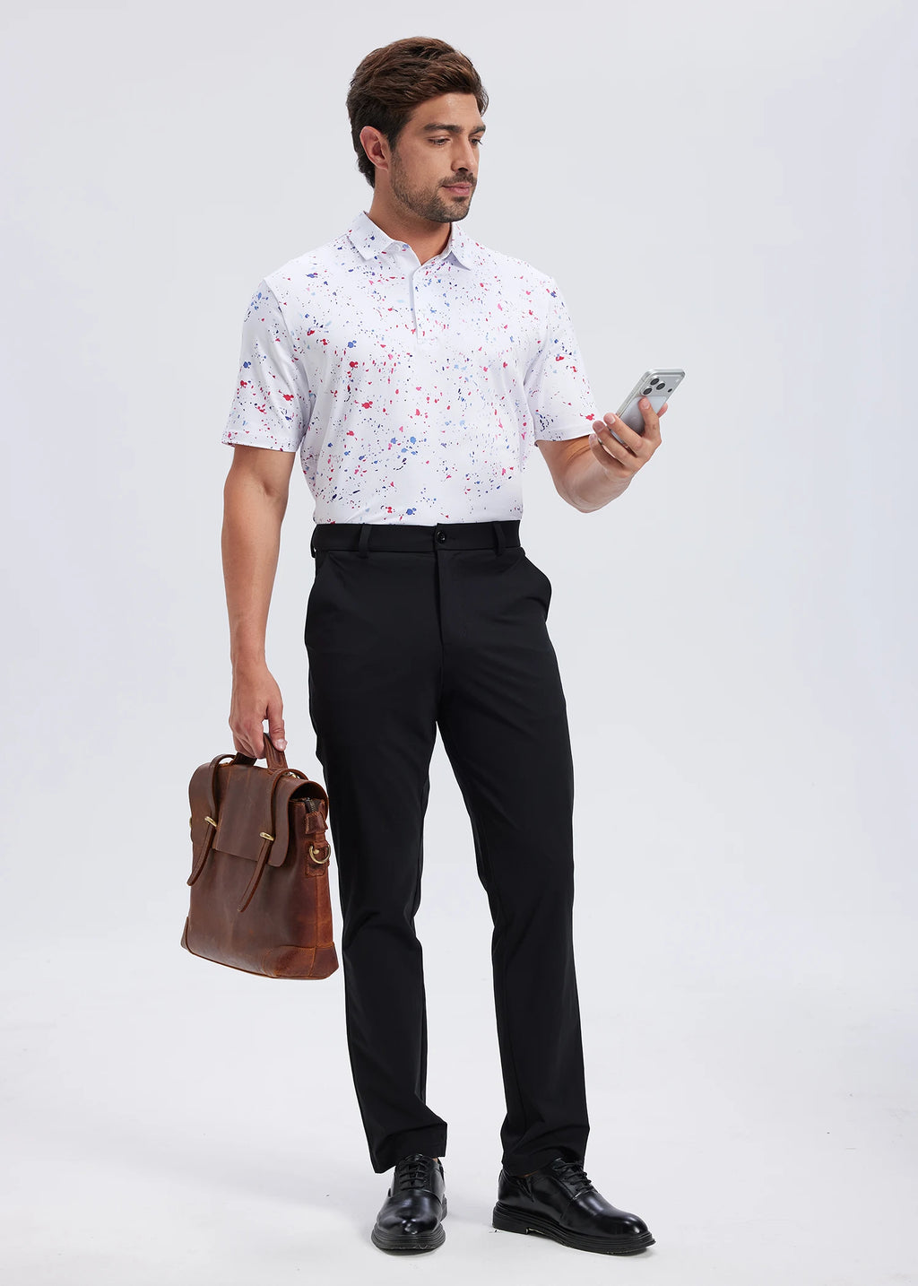 R&z - Stretch Work Dress Pants Slim Straight Lightweight Quality Business Trousers Casual Suit Pants