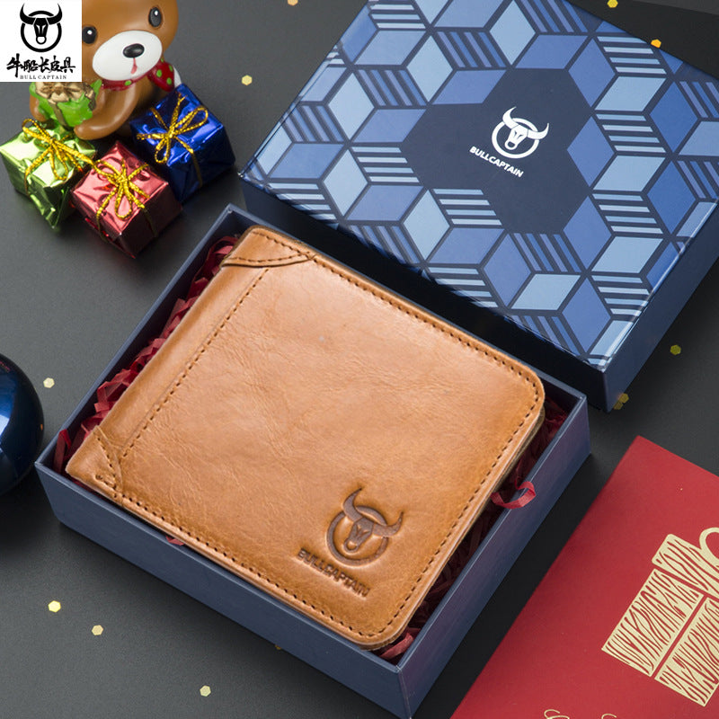 Captain Cow Leather Multi-functional Men's Wallet