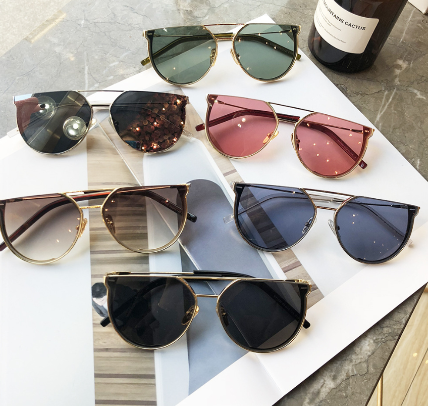 R&z - Sunglasses with Semi-Framed Edge Design