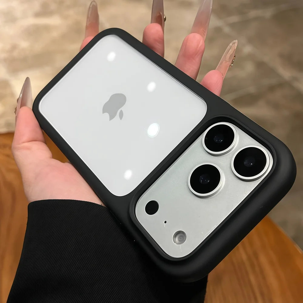 Intelligent Camera Touch Button Crystal Clear Phone Case for iPhone 17 Pro Max 16 Pro 17 Air Transparent Shockproof Cover Funda