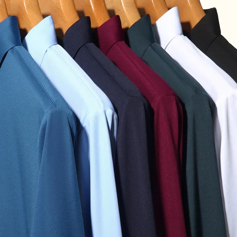 R&z - Premium Men's Ultra-Stretch Shirt - High-Quality Silky Business Formal Long-Sleeve Shirt for Social and Casual Wear