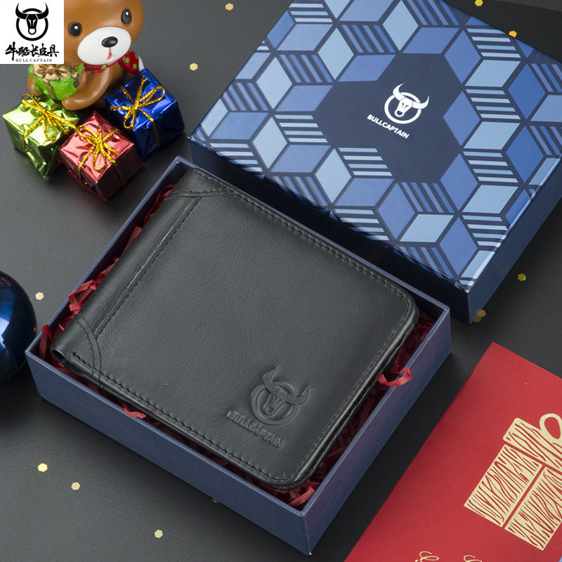 Captain Cow Leather Multi-functional Men's Wallet