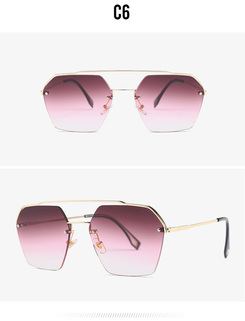 R&z - Fashionable Dual-Bridge Sunglasses for Women