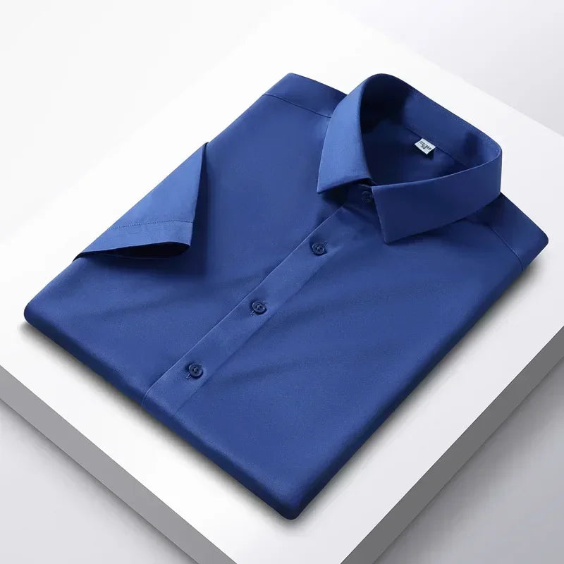 R&z -  Men's Shirt Long Sleeve Non iron Wrinkle Resistant Business Dress Shirt