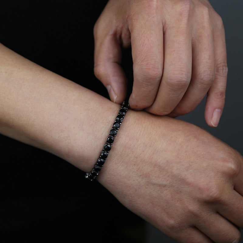 Men's Hip Hop Black Zircon Bracelet