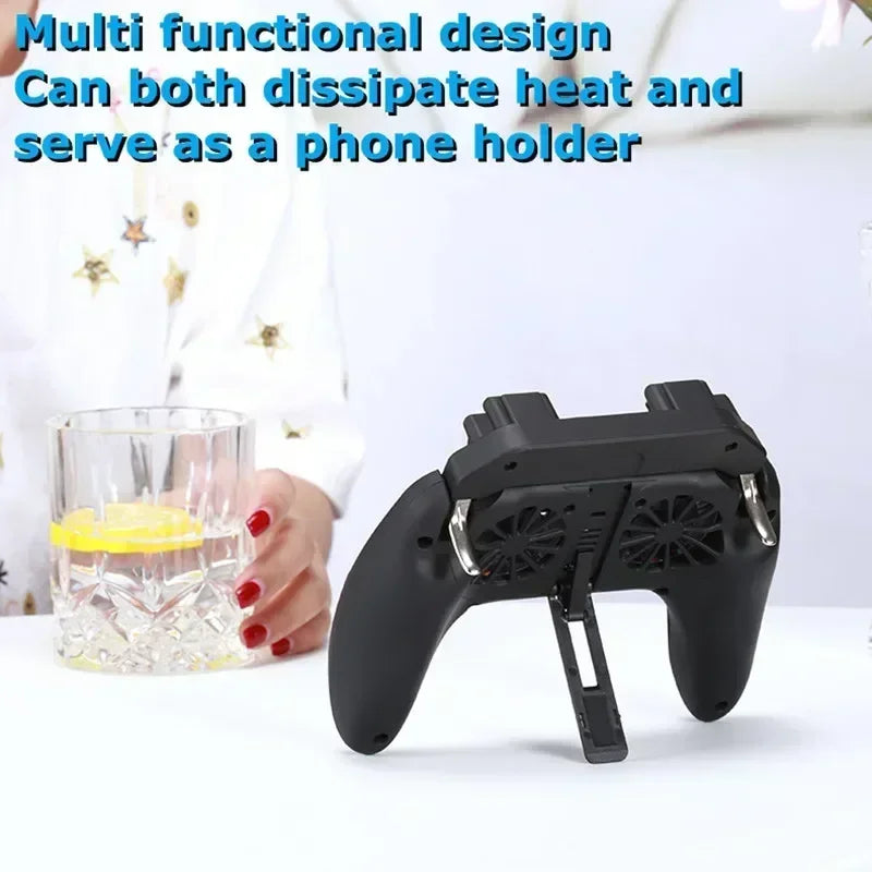R&z - Mobile Phone Game Handle with Radiator Aim Shooting Gamepad Joystick Controller for IOS Android Gaming Accessories