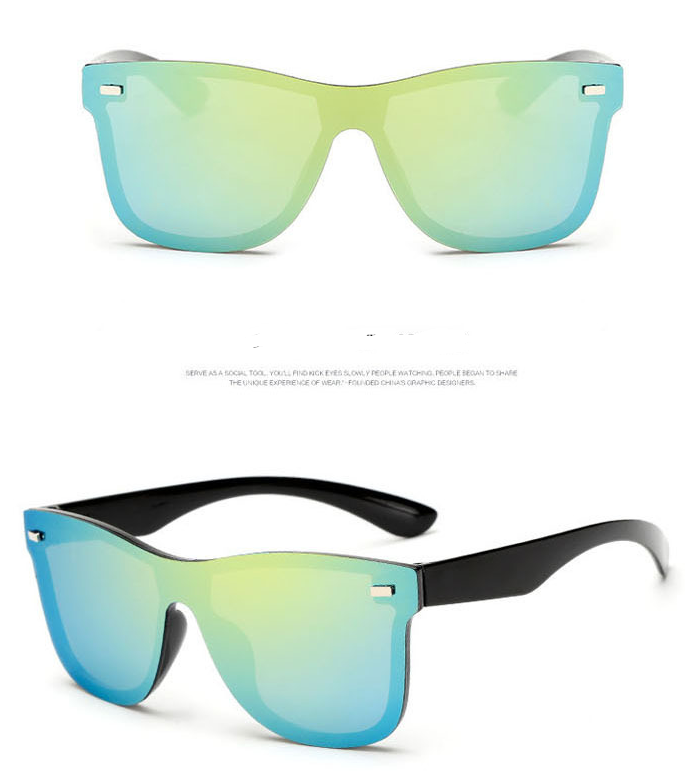 R&z - Sunglasses with Integrated Reflective Mirror"