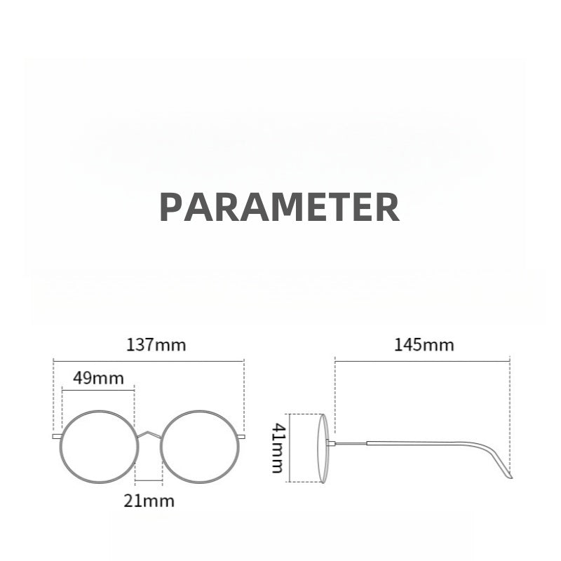 R&z - Round Pure Titanium Mens Glasses Frame