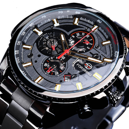 R&Z - Men's Automatic Mechanical Watch with Steel Band