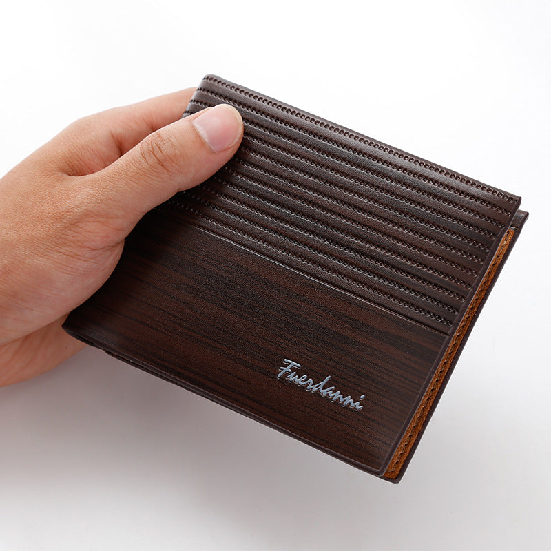 New Men's Short Wallet with Large Capacity Design