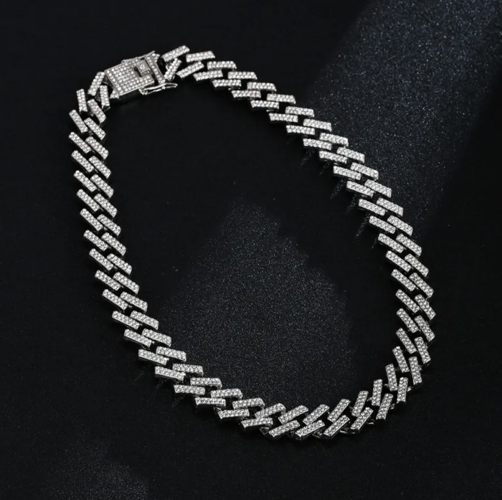 Full Diamond Inlaid Necklace - Trendy Statement Piece