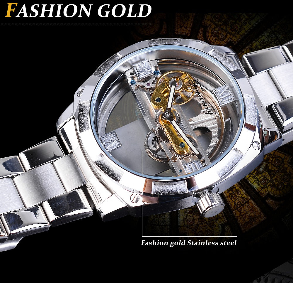 Forsining Men's Transparent Automatic Mechanical Watch