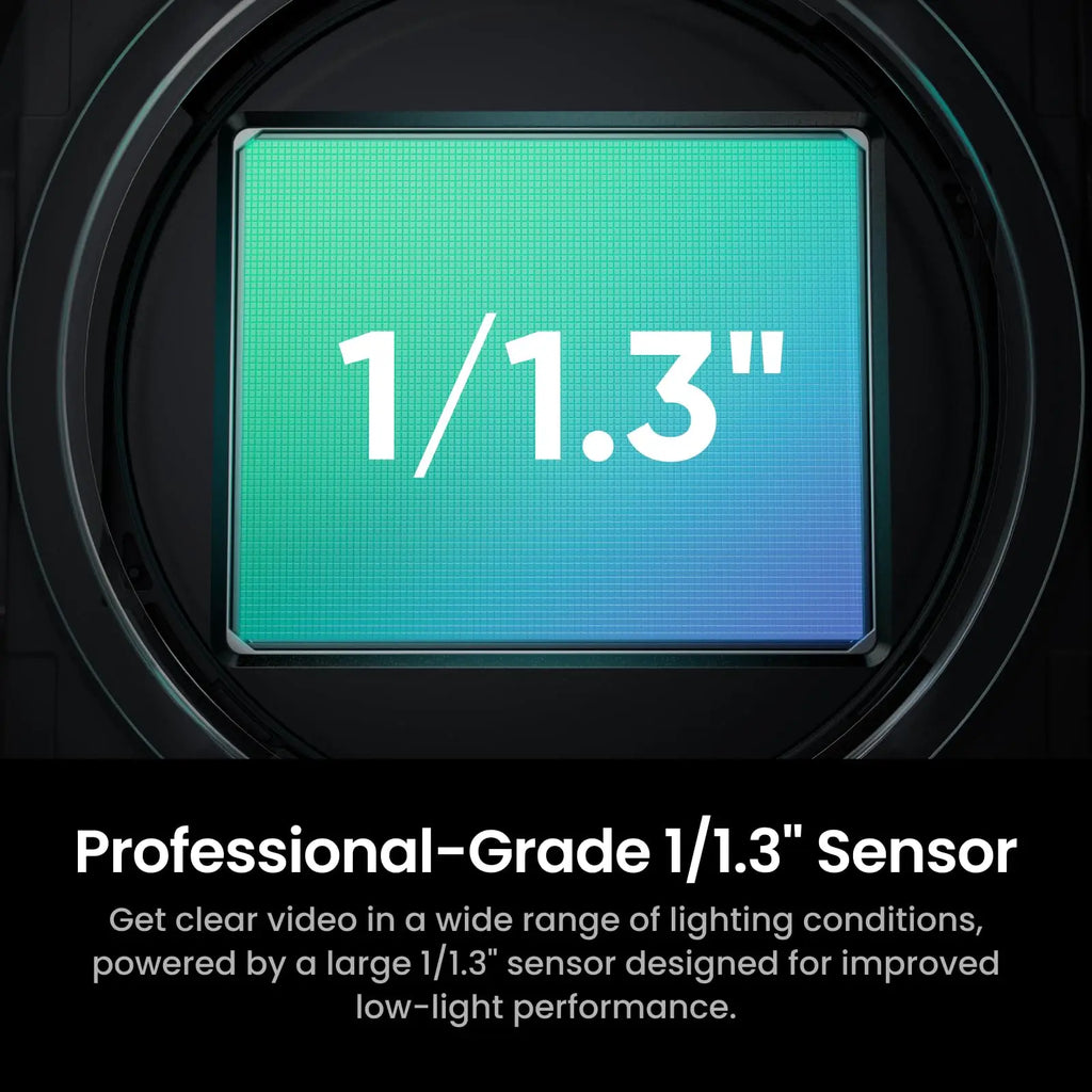 Insta360 Link 2 Pro 4K PTZ Webcam for PC/Mac with 1/1.3" Sensor Low-Light AI Tracking HDR Directional Noise-Canceling Mics