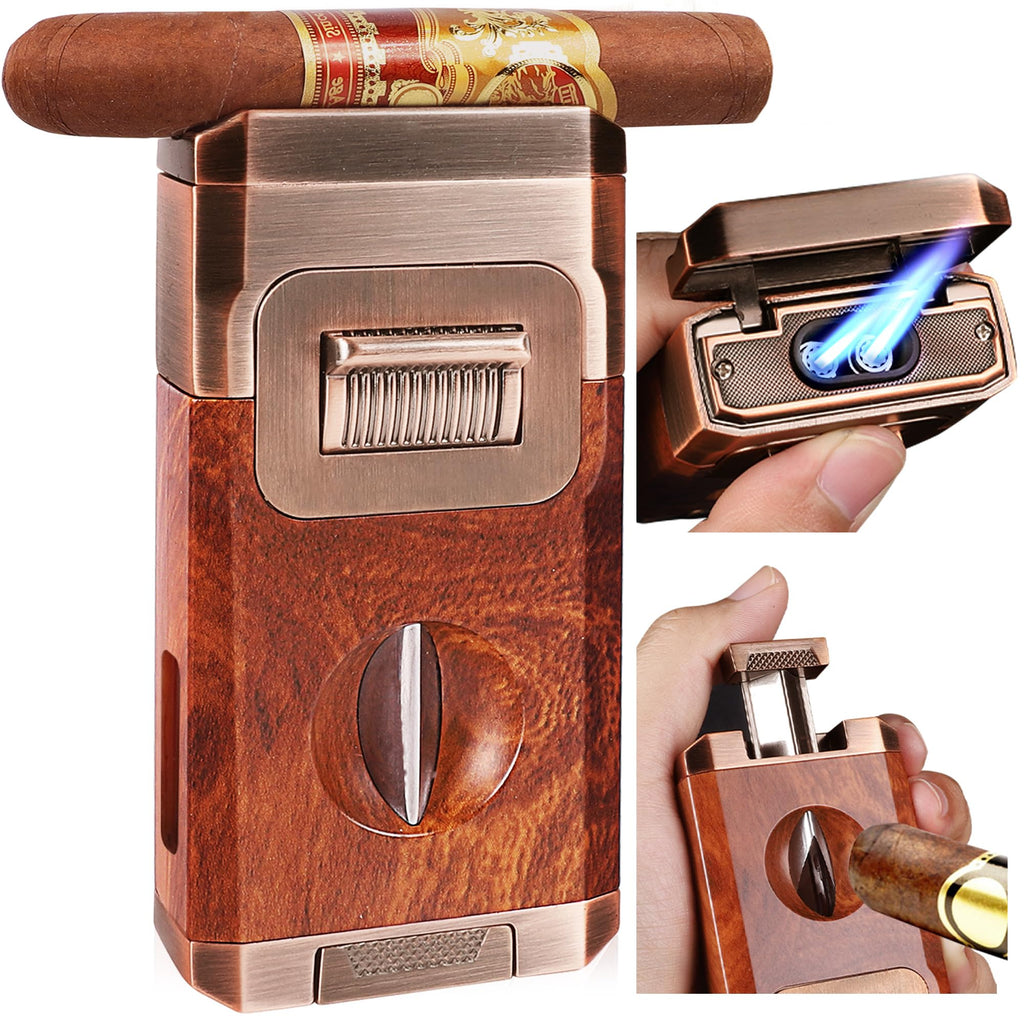 Lighters Torch Lighters Knife and Lighter Sets Torch Lighters with V Cutters Butane Lighters with Gift Boxes Mens Gifts
