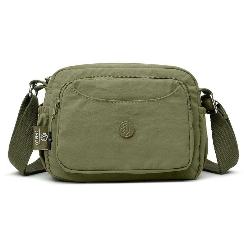 2025 New Jialongshi Fashionable and Versatile Women's Single Shoulder Bag, Casual and Simple Crossbody Bag, Waterproof Nylon Fab