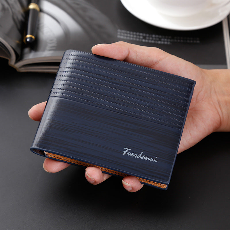 New Men's Short Wallet with Large Capacity Design