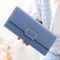 High Quality Solid Color Three Fold Women's Wallet