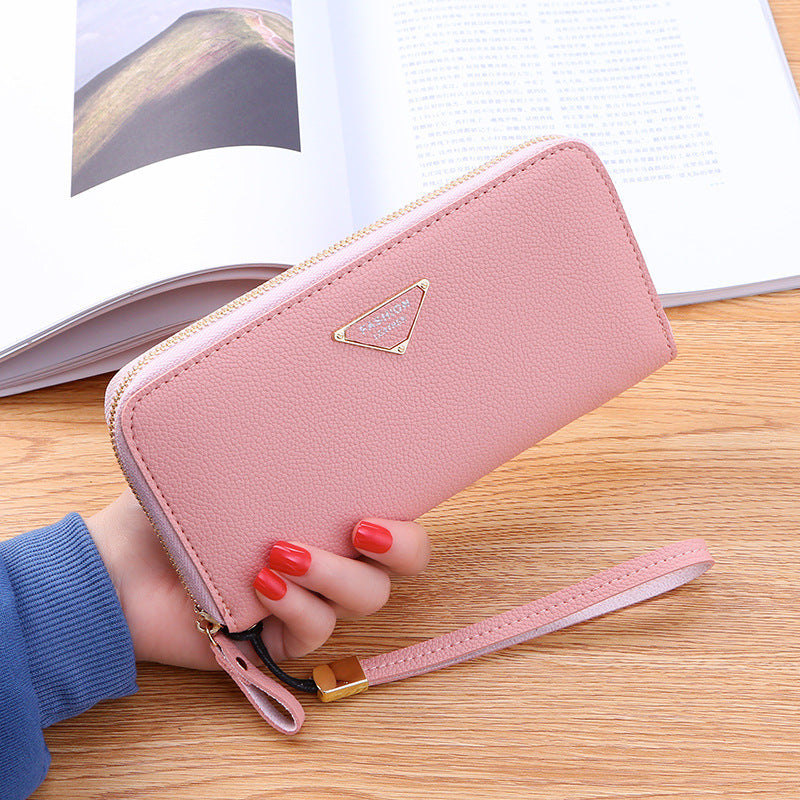 Large Capacity Casual Ladies Wallet with Lychee Pattern