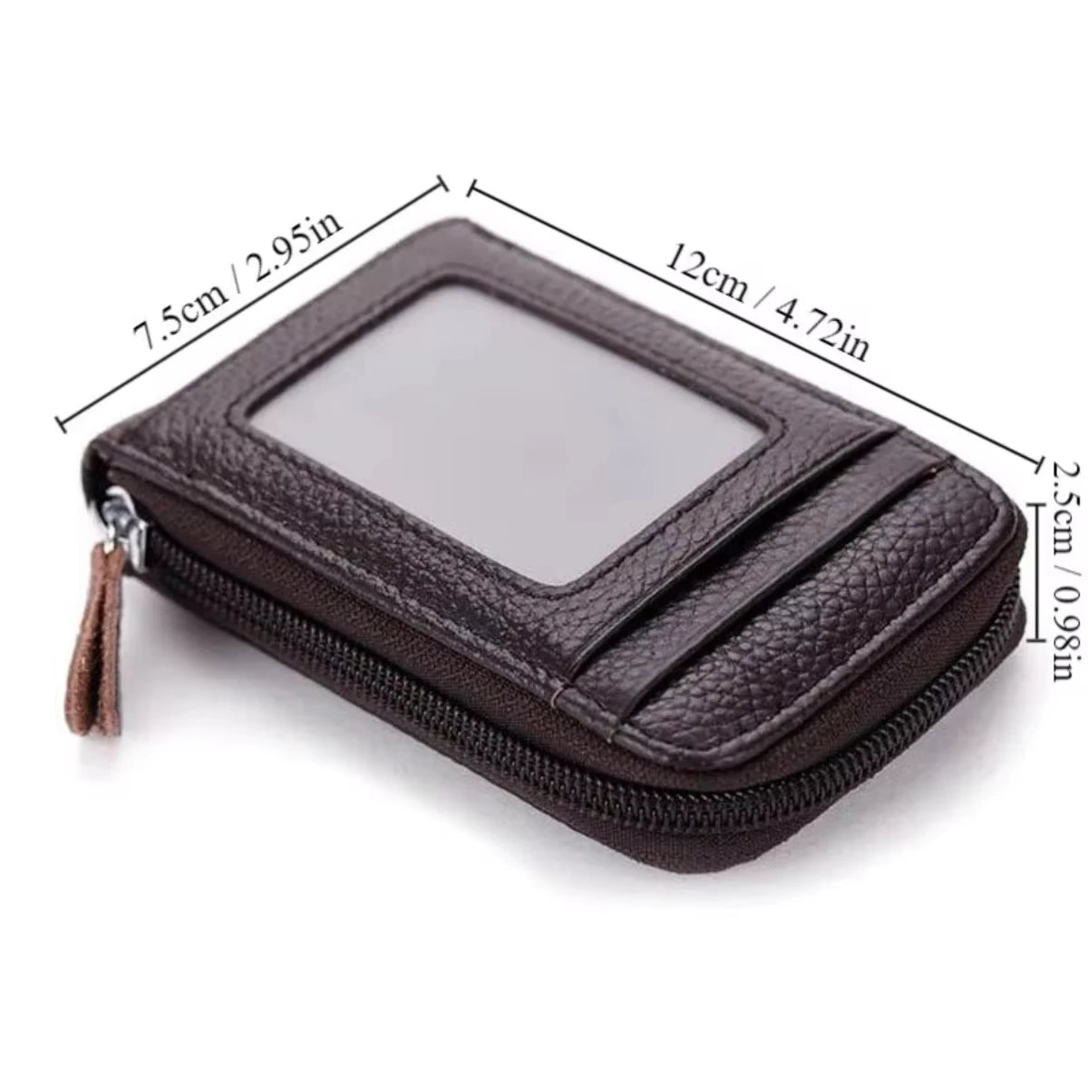 12 Slots RFID Blocking Leather Wallet for Men Women Accordion ID Card Holder Thin Minimalist Credit Card Organizer Slim