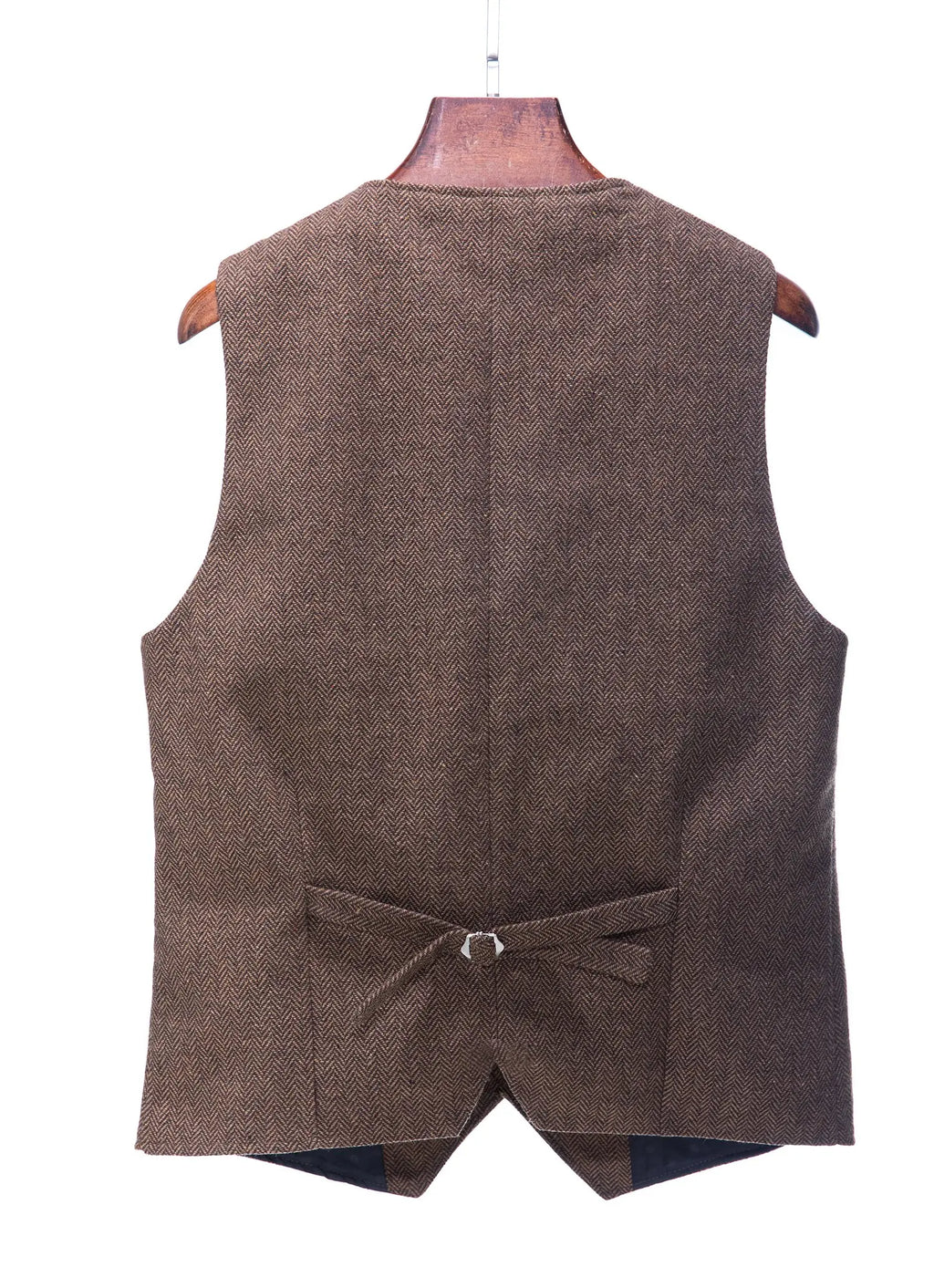 R&z - Vest Lapel V Neck Herringbone Casual Business Vest Waistcoat Groomman For Wedding Tweed Business Waistcoat