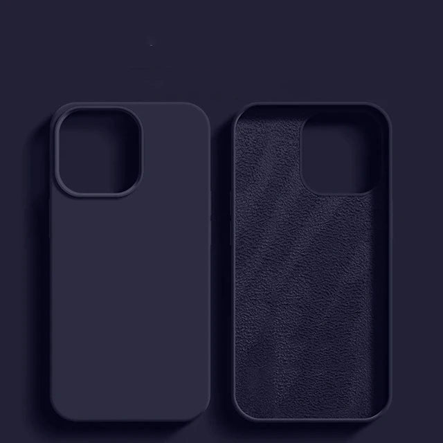 R&z - Original Liquid Silicone Case For iPhone 13 12 11 14 15 16 Pro Max Plus Official Case Bumper Protective Cover Phone Accessories