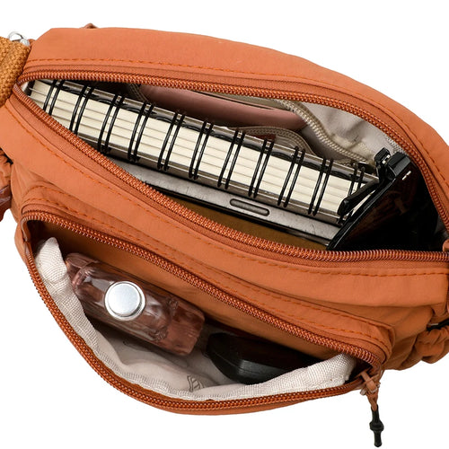 2025 New Jialongshi Fashionable and Versatile Women's Single Shoulder Bag, Casual and Simple Crossbody Bag, Waterproof Nylon Fab