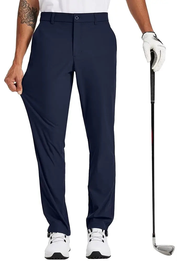 R&z - Stretch Work Dress Pants Slim Straight Lightweight Quality Business Trousers Casual Suit Pants