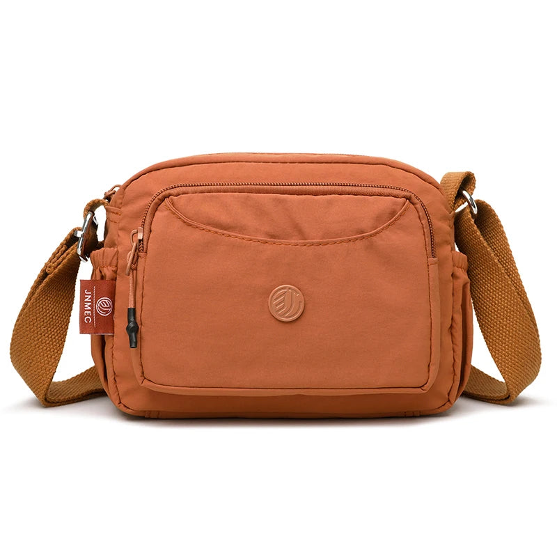 2025 New Jialongshi Fashionable and Versatile Women's Single Shoulder Bag, Casual and Simple Crossbody Bag, Waterproof Nylon Fab