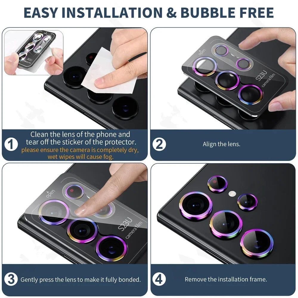 Camera Lens Protector For Samsung S25 S26 Ultra S24 S23 S22 Ultra Case Tempered Glass Film Titanium Alloy Ring Phone Accessories