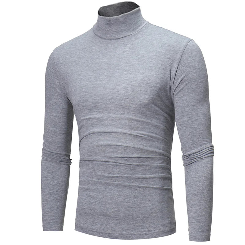 R&z - Men Winter Clothes Thermal Shirt Autumn Men's Winter Tights High Neck Thin Slim Fit Long Sleeve T-shirt