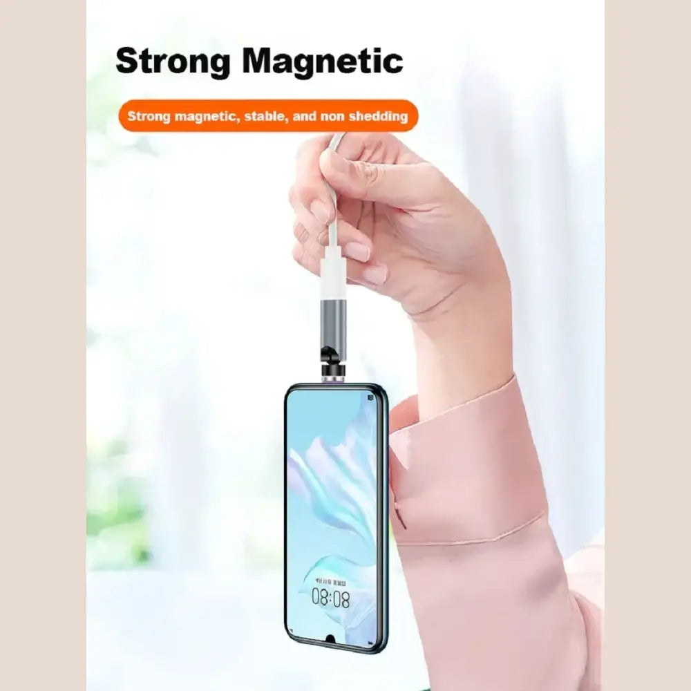 R&z - 540° Degree Rotating Magnetic Wire Fast Charging PD 5A Adapter For Mobile Phone Accessories Type-C Data Transfer