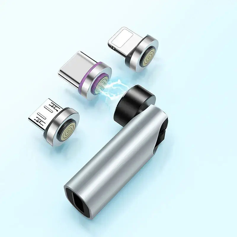 R&z - 540° Degree Rotating Magnetic Wire Fast Charging PD 5A Adapter For Mobile Phone Accessories Type-C Data Transfer