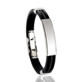 Custom Logo Name Engrave Silicone Bracelet Inscription Friendship Bracelets For Women Men ID Bracelet Luxury Snap Button Jewelry