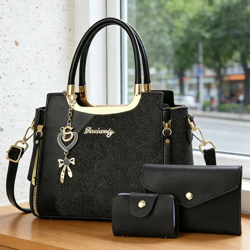 Elegant Women's Handbag Set, Multi-Color Messenger Bags, Casual PU Material, Perfect for All Seasons, Ideal Gift for Mothers Day