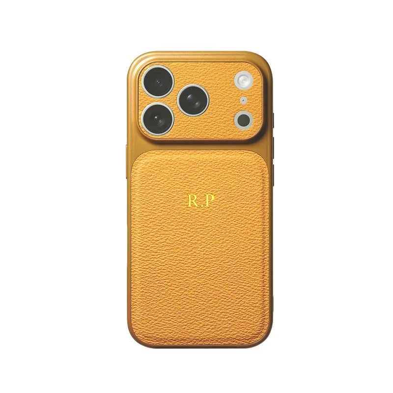 Personalise Gold Silver Initials Letter Leather Case For iPhone 15 14 13 17 Pro Max 14 16 Plus 17 Air Luxury Lens Protection Cas