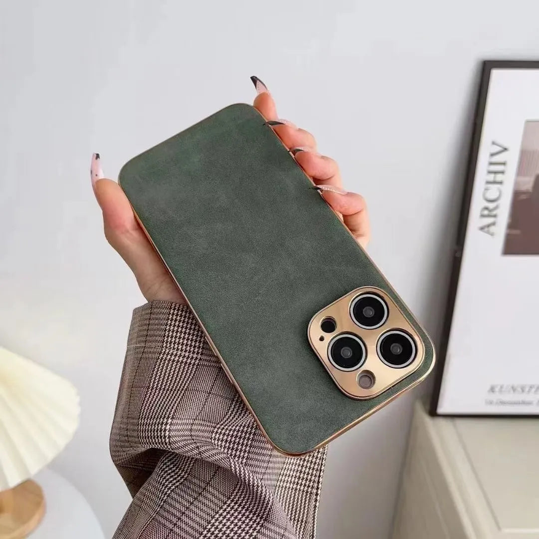 Leather-Textured iPhone Case | 11–16