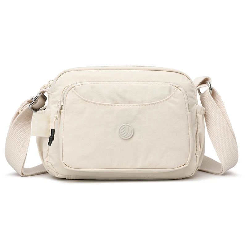 2025 New Jialongshi Fashionable and Versatile Women's Single Shoulder Bag, Casual and Simple Crossbody Bag, Waterproof Nylon Fab
