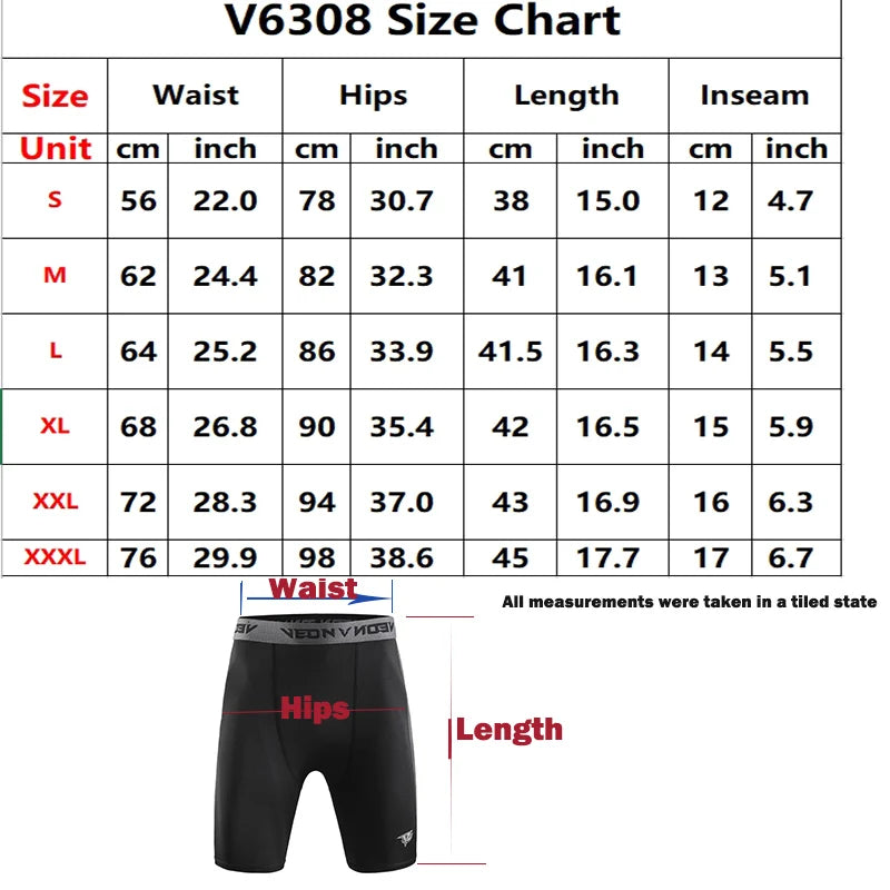 R&z -  Compression Shorts Men Spandex Sport Shorts