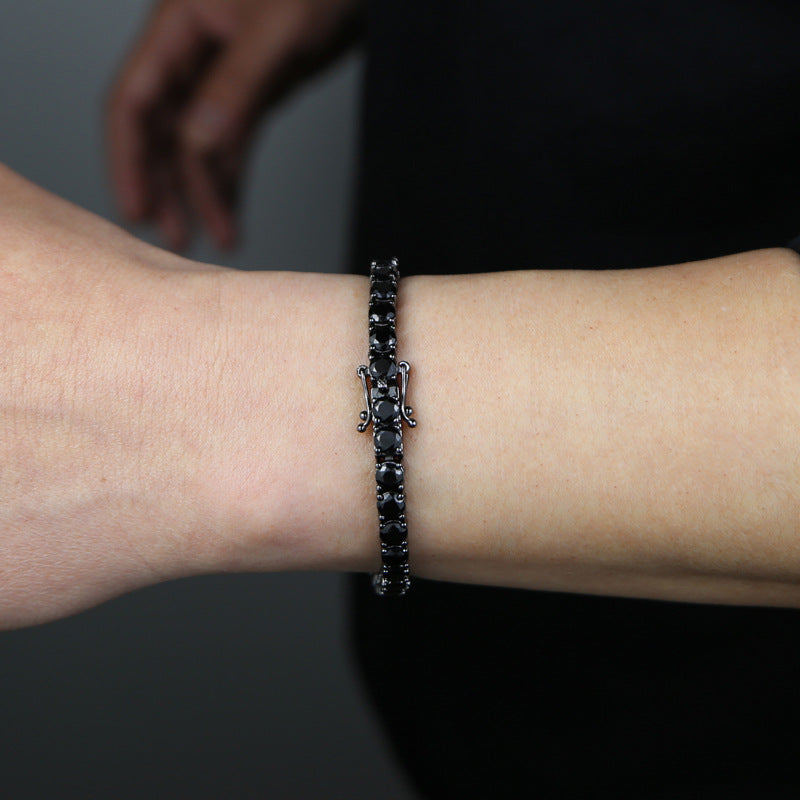 Men's Hip Hop Black Zircon Bracelet
