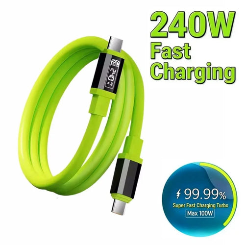 240W Type C Cable PD Fast Charging Phone Charger Data Cord For iPhone 17 Huawei Type C to USB C Quick Charge Wire