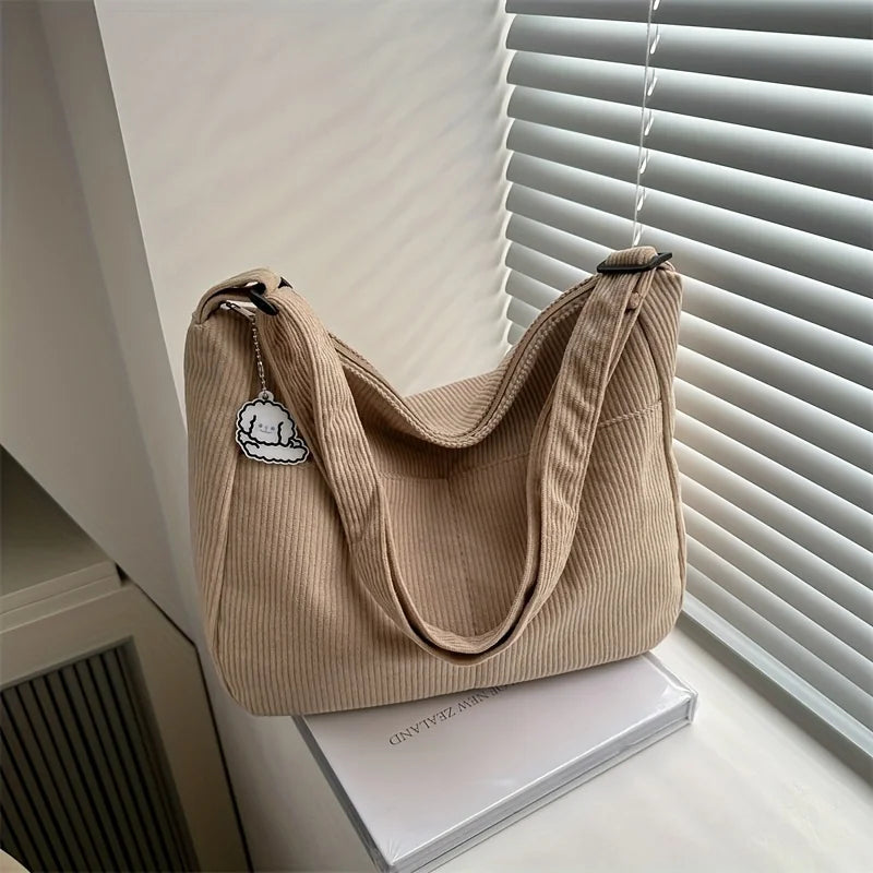 Women’s Corduroy Shoulder Bag.