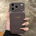 Personalise Gold Silver Initials Letter Leather Case For iPhone 15 14 13 17 Pro Max 14 16 Plus 17 Air Luxury Lens Protection Cas