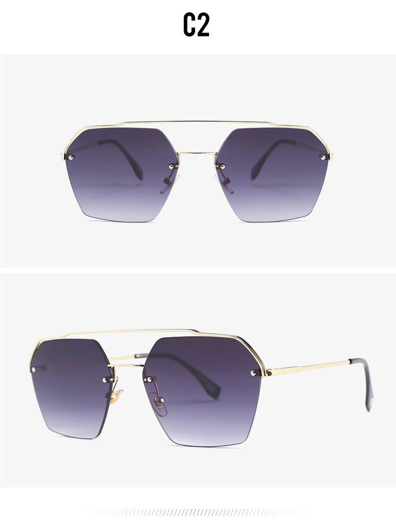 R&z - Fashionable Dual-Bridge Sunglasses for Women