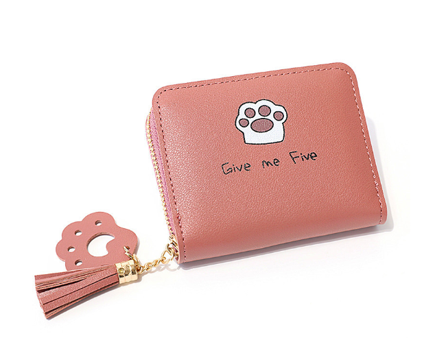 Fashionable Women's Short Wallet with Footprint Design